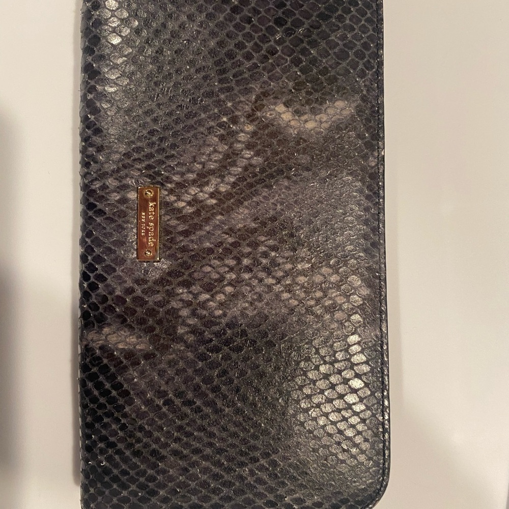 Kate Spade - NWT Black Snake Print Wallet